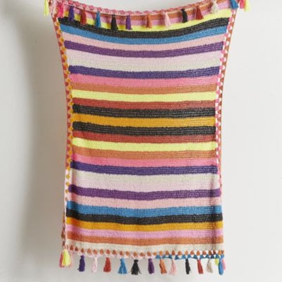 Rainbow Crochet Throw Blanket - Picture 1 of 4